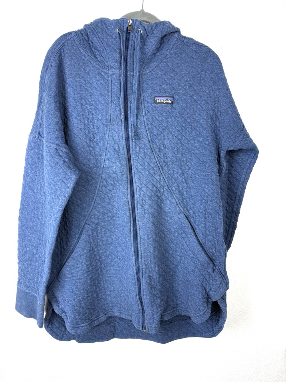 Patagonia Quilted Full Zip Hoodie Blue XL